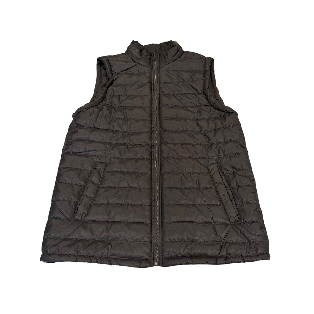 Jackson Hole Outerwear Mens Gray Puffer Vest Lightweight Full Zip‎ Medium